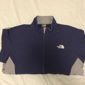 North Face Apex Soft Shell Jacket Navy Gray Grey